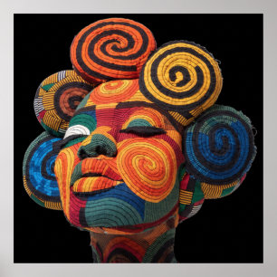 Affiche célébrant les femmes noires colorées