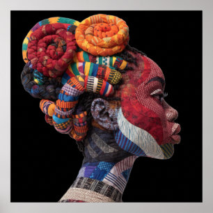 Affiche célébrant les femmes noires colorées