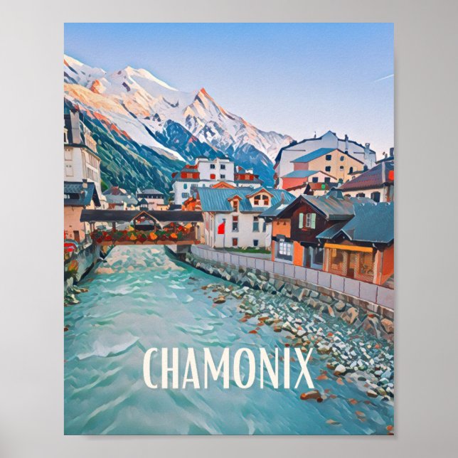 Affiche Chamonix Station de ski (Devant)