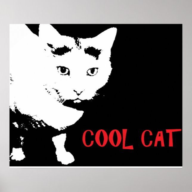 AFFICHE CHAT COOL (Devant)
