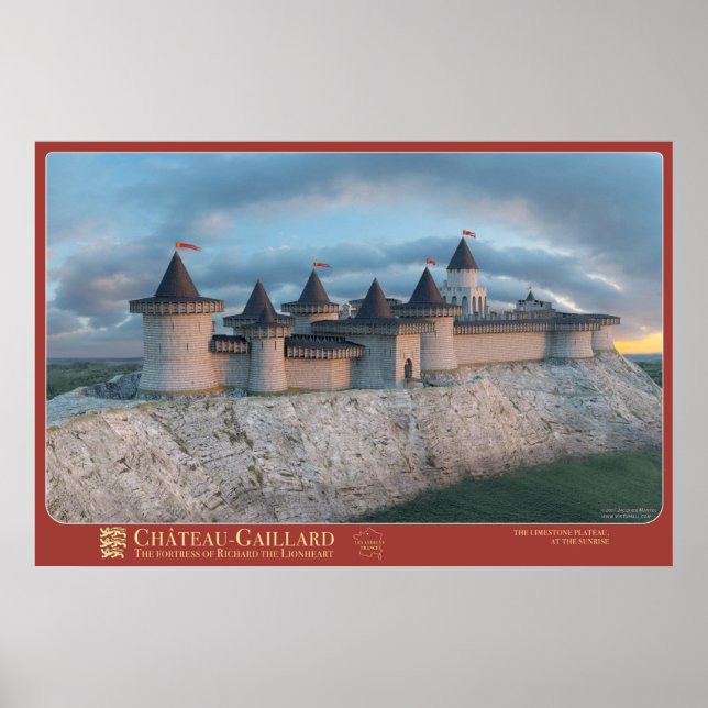 Affiche CHÂTEAU-GAILLARD - Felswand, im Morgengrau Poster (Vorne)