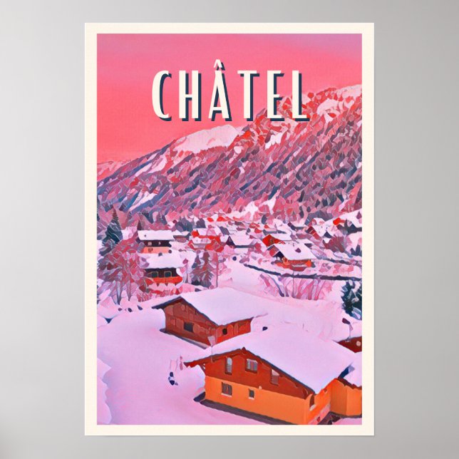 Affiche Châtel Station de ski (Devant)
