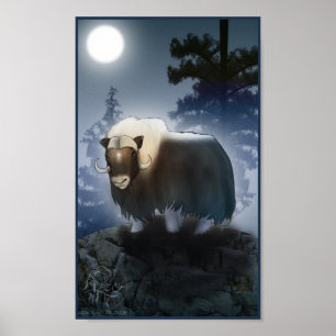 Affiche chinoise de boeuf de zodiaque