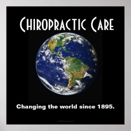 Affiche chiropratique : Changer le monde depuis 18