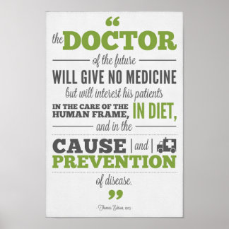Affiche chiropratique - Edison Docteur de l'avenir