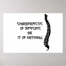 Affiche chiropratique spécifique Imprimer. De nomb