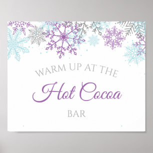 Affiche Chocolat Chaud Violet Winter Onederland