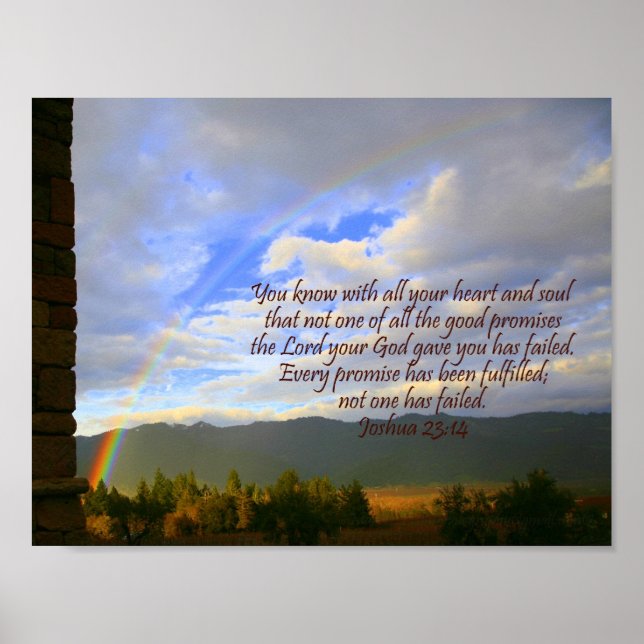 Affiche Christian Rainbow avec la Bible Verse (Devant)