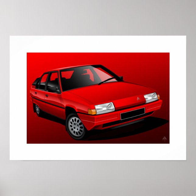 Affiche Citroen BX (Devant)