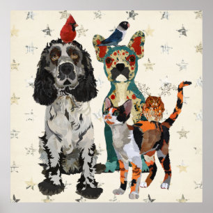 AFFICHE CLAWS, PAWS & FEATHERS