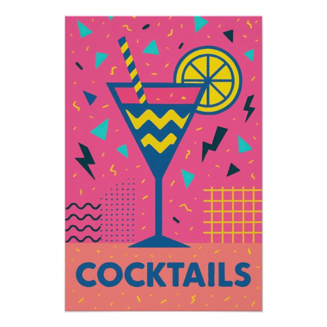 Affiche Cocktails - Pop (Devant)