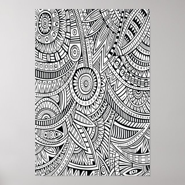 Affiche Color It Motif Abstrait (Devant)