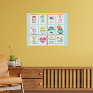 Affiche colorée de 12 Pesukim