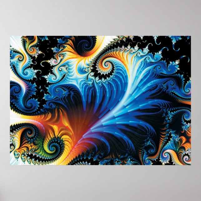 Affiche colorée fractée (Devant)