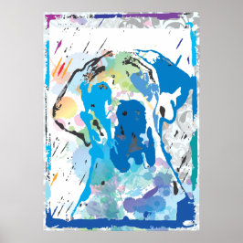 Affiche colorée "grand dane"