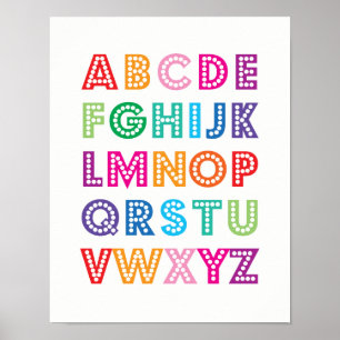 Affiche colorée pour enfants Alphabet