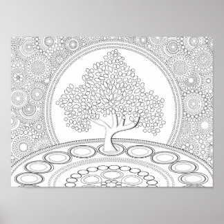 Affiche Coloriage Arbre De Vie