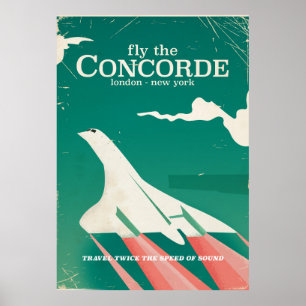 Affiche Concorde Vintage Vacances