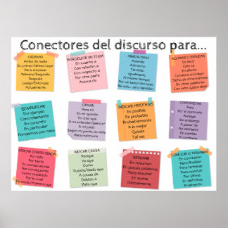 Affiche Conectores del discurso