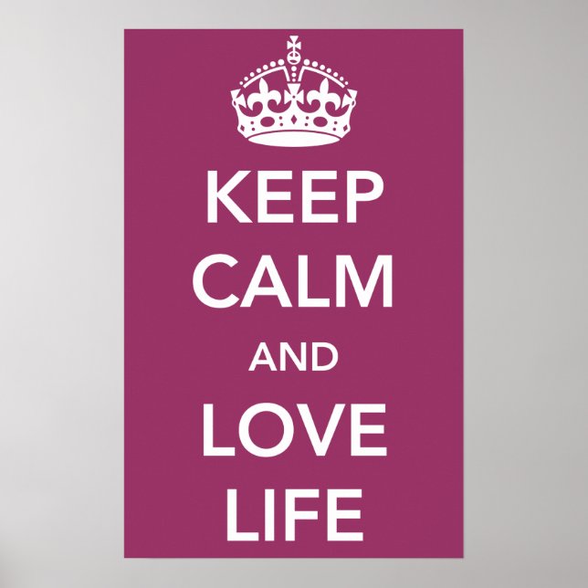 Affiche Conserver le calme et la vie amoureuse (Devant)