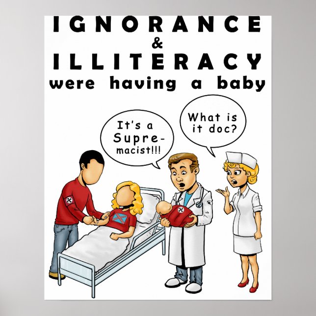 Affiche contre le racisme montrant la naissance du (Devant)