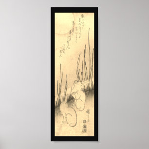 Affiche : COPIE JAPONAISE DE DEUX LAPINS ET DE LA