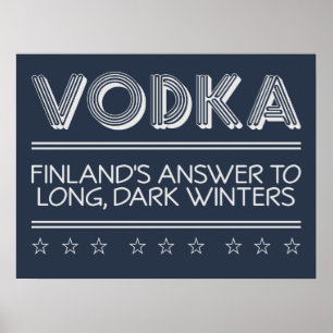 Affiche couleur personnalisée VODKA