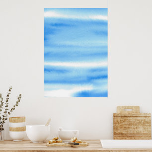 Affiche d'abrégé sur aquarelle de ciel bleu