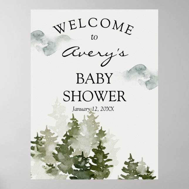 Affiche d'Affiche de bienvenue Woodland Winter (Devant)