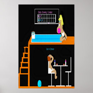 affiche d'affiche de bowling de bébé