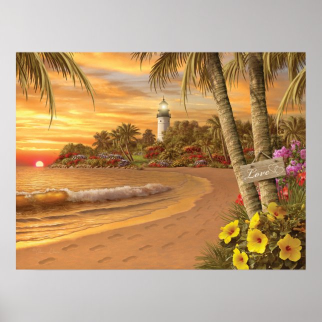 Affiche d'Alan Giana "Amour tropical" (Devant)