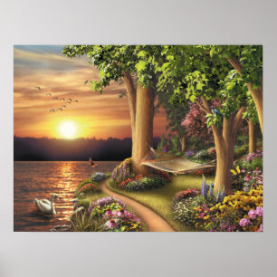 Affiche d'Alan Giana "Autour du lac"