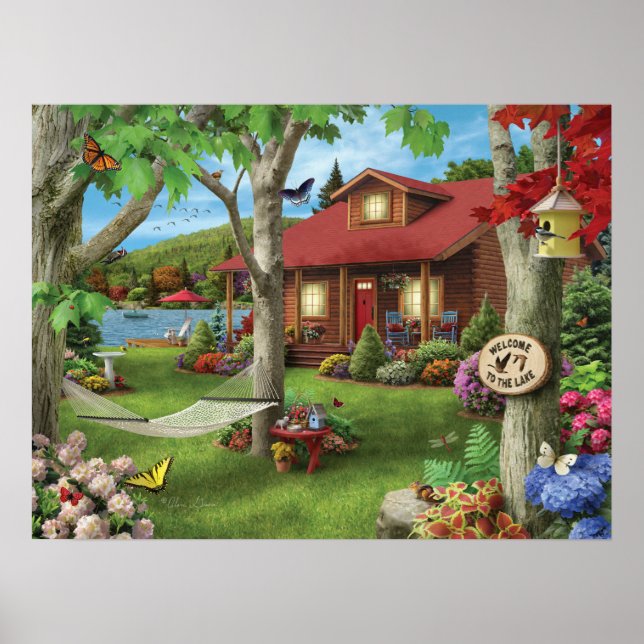 Affiche d'Alan Giana "Bienvenue au lac" (Devant)