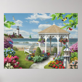 Affiche d'Alan Giana "Gazebo by the Sea"
