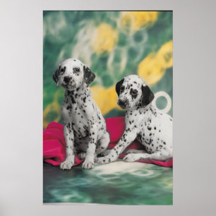 Affiche dalmatienne de chiots