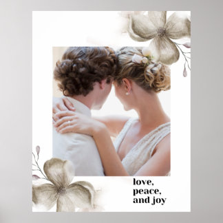 affiche d'amour de paix & de joie 