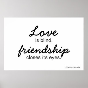 Affiche d'amour et d'amitié