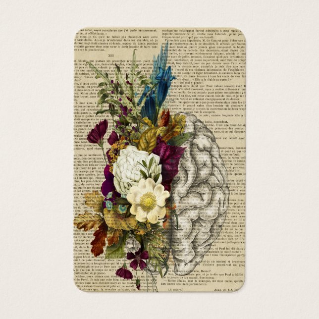 affiche d'anatomie du cerveau floral médical (Devant)