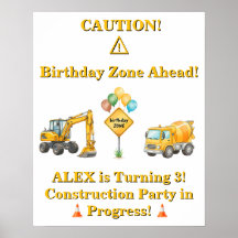 Affiche d'anniversaire de construction | Zone d'an