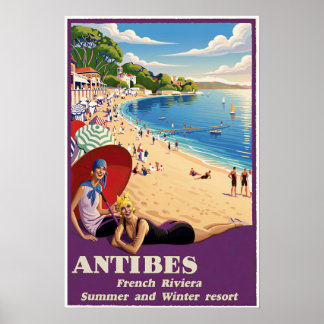 Affiche d'Antibes, Côte d'Azur
