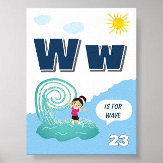 Affiche d'apprentissage de l'alphabet coloré Lettr