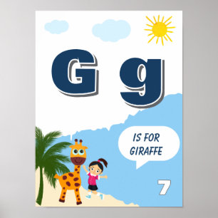 Affiche d'apprentissage de l'alphabet coloré Lettr