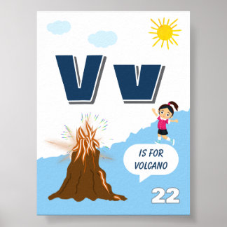 Affiche d'apprentissage de l'alphabet coloré Lettr