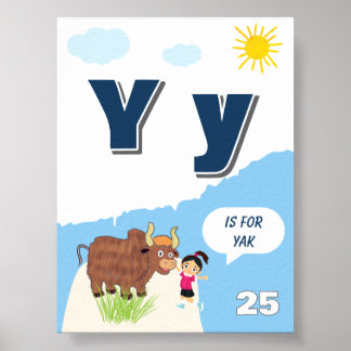 Affiche d'apprentissage de l'alphabet coloré Lettr