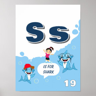 Affiche d'apprentissage de l'alphabet coloré Lettr