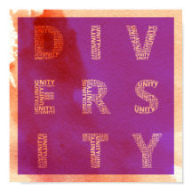 Affiche d'aquarelle Unity in Diversity
