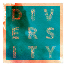 Affiche d'aquarelle Unity in Diversity