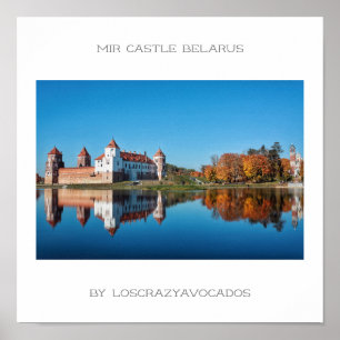 Affiche d'architecture de château de Mir Biéloruss