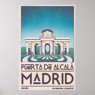Affiche d'architecture de Madrid Puerta de Alcalá
