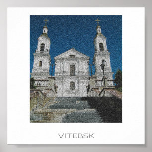 Affiche d'architecture d'église de Vitebsk Bélarus